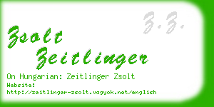 zsolt zeitlinger business card